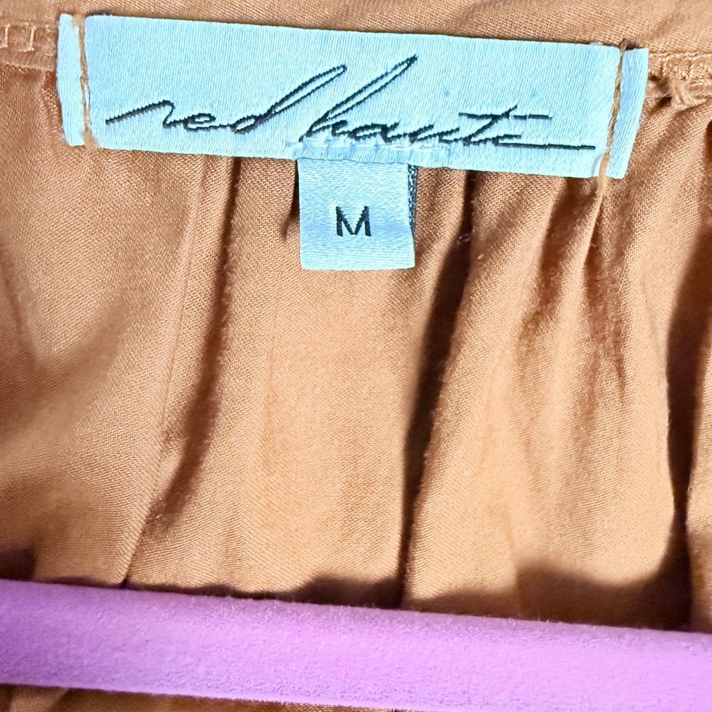 Red Haute Rust-Brown Eyelet Women's Top - Picture 2 of 4